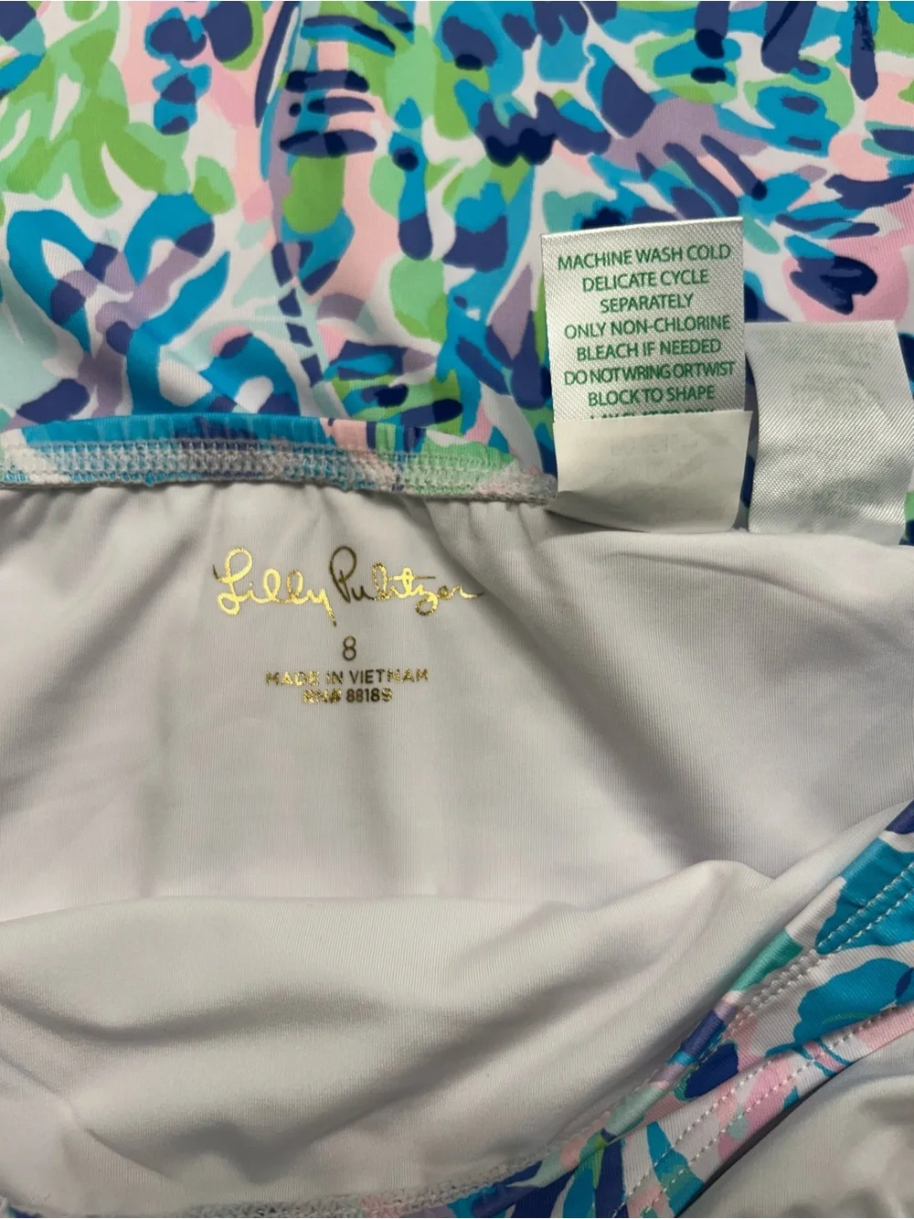 Lilly Pulitzer Blue, Green & Pink Tropical Rashguard Set